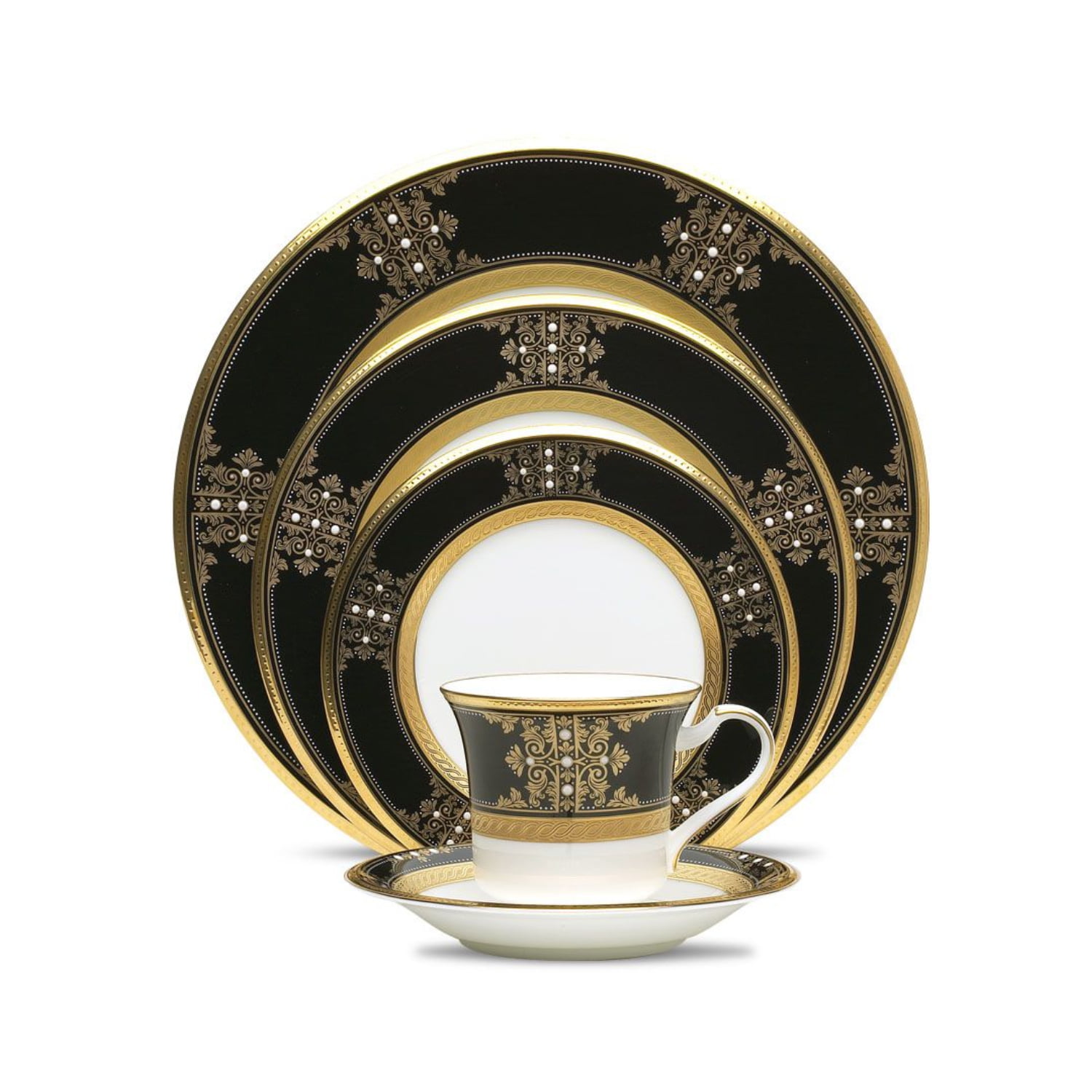 Noritake 96Pcs Dinner & Tea Set For 12 Persons - Evening Majesty - Artelia